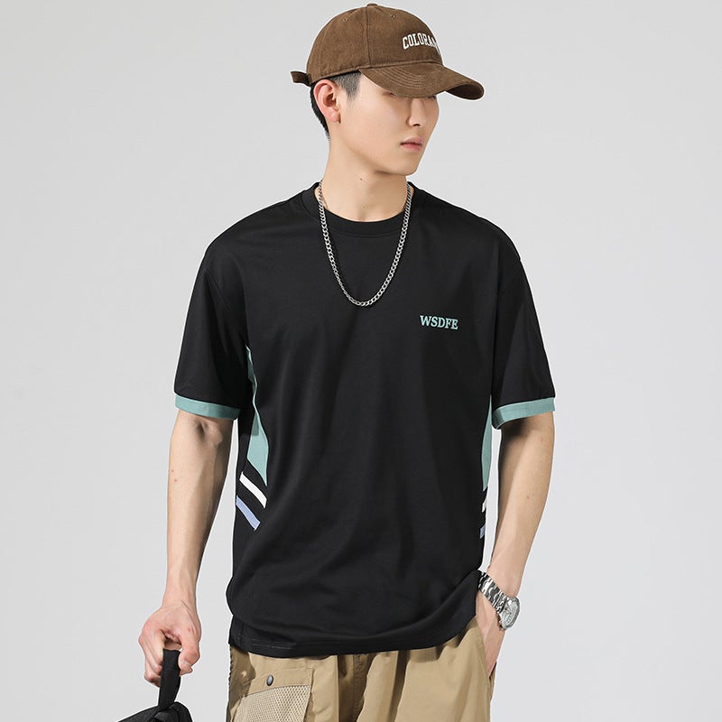 High Quality Men'S T-Shirt 2024 Summer Trendy Brand Men'S Casual Loose Clothes Thin Printed Breathable Short-Sleeved Men - Image 4