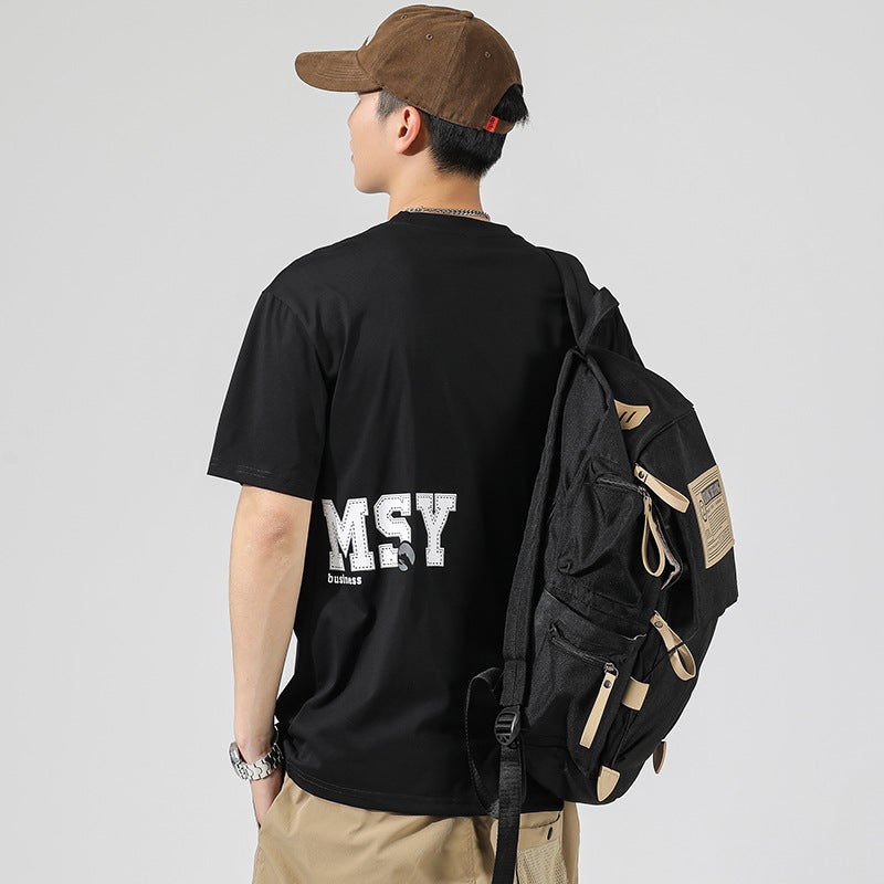 High Quality Men'S T-Shirt 2024 Summer Trendy Brand Men'S Casual Loose Clothes Thin Printed Breathable Short-Sleeved Men - Image 5