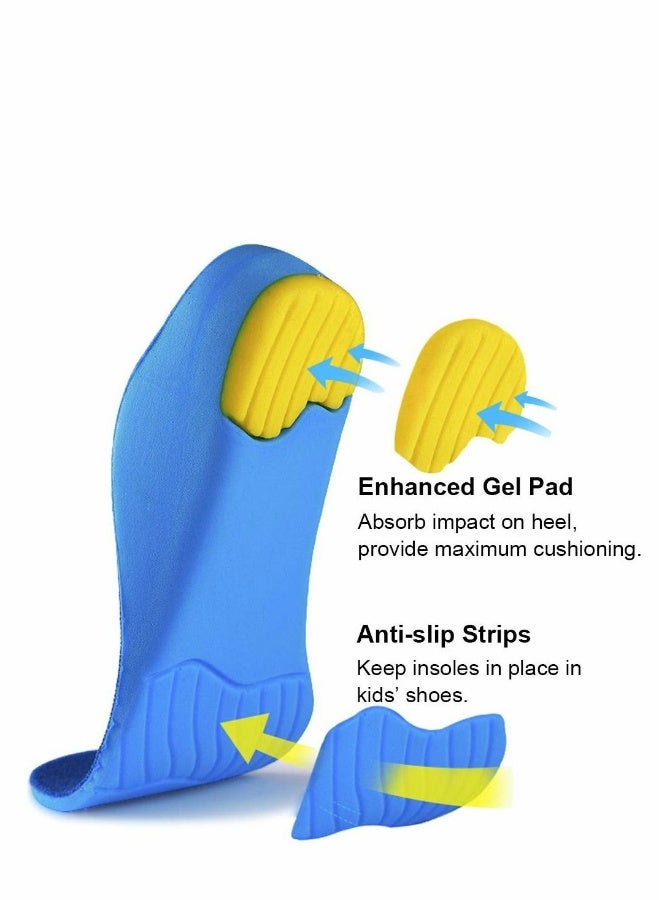أحذية أطفال مع دعم قوس تقويمي، وسادات فوم PU للأطفال للقدمين المسطحتين، تخفيف آلام كعب القدم (18.7 سم) - Image 4