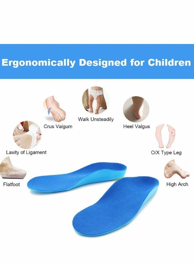 أحذية أطفال مع دعم قوس تقويمي، وسادات فوم PU للأطفال للقدمين المسطحتين، تخفيف آلام كعب القدم (18.7 سم) - Image 5