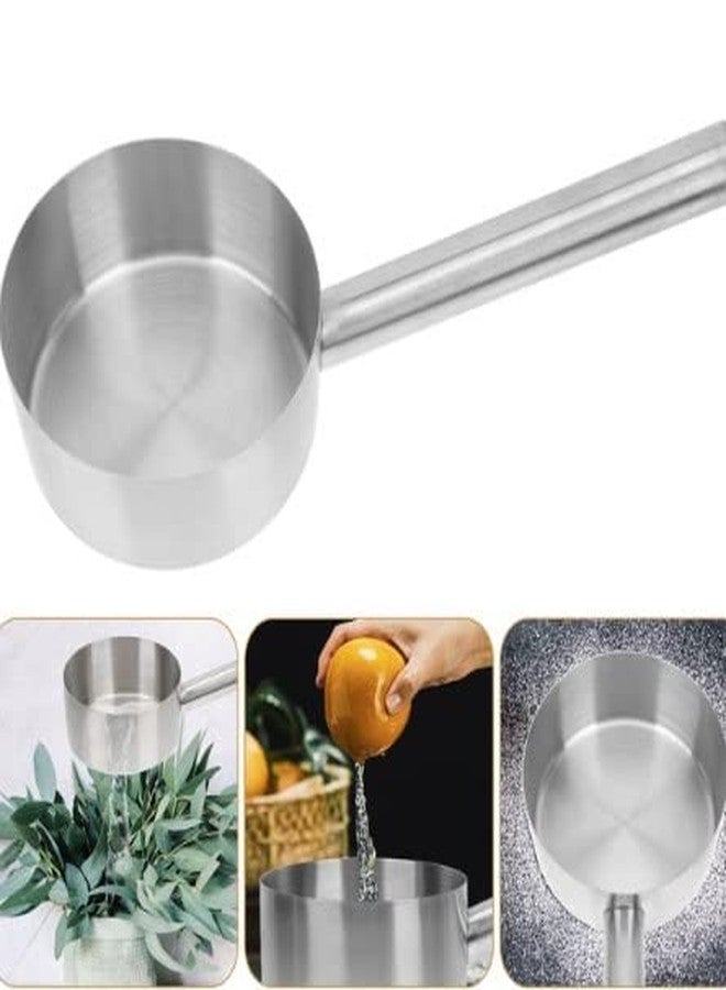 TrueCraftware- 2 Quart Water Ladle Stainless Steel Body with Welded Handle- Steel Dipper Water Ladle Soup Spoon Long Handle Scoop Cup Household Accessories Home Kitchen - Image 5