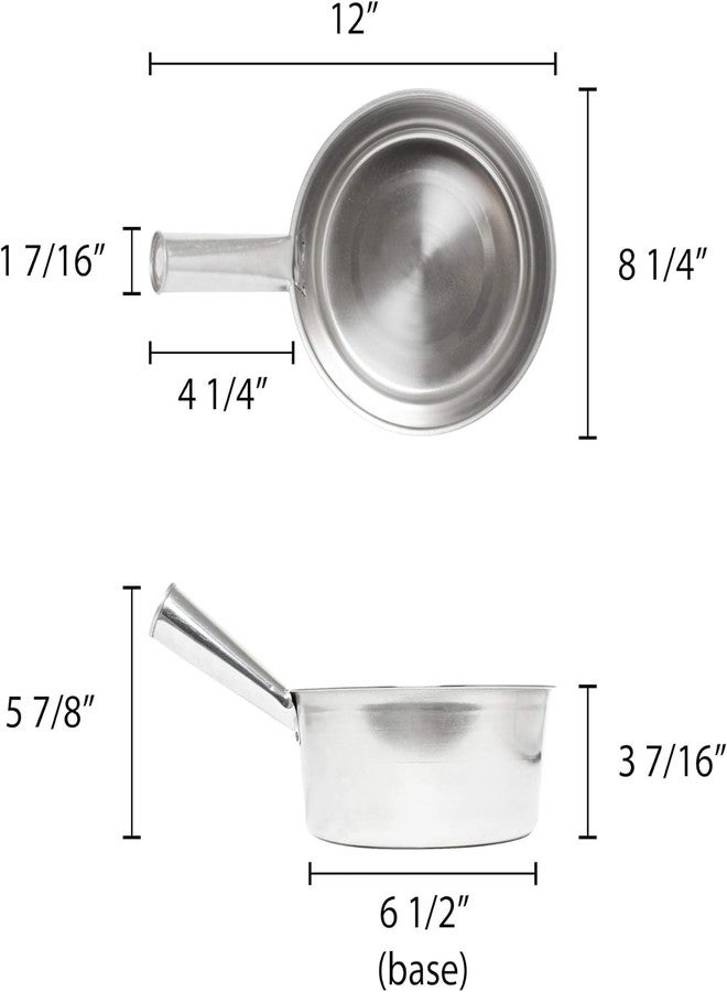 TrueCraftware- 2 Quart Water Ladle Stainless Steel Body with Welded Handle- Steel Dipper Water Ladle Soup Spoon Long Handle Scoop Cup Household Accessories Home Kitchen - Image 4
