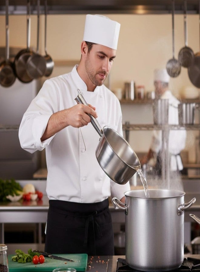 TrueCraftware- 2 Quart Water Ladle Stainless Steel Body with Welded Handle- Steel Dipper Water Ladle Soup Spoon Long Handle Scoop Cup Household Accessories Home Kitchen - Image 3