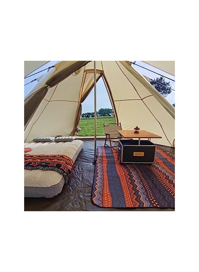 erorex EROREX Beach Mat Beach Blanket Picnic Blanket Extra Large Camping Hiking Sand Proof Picnic Mat Outdoor Camping Blanket Waterproof, Thickened Picnic Cloth Floor Mat Outdoor Moisture-proof Mat (grey)  - Image 3