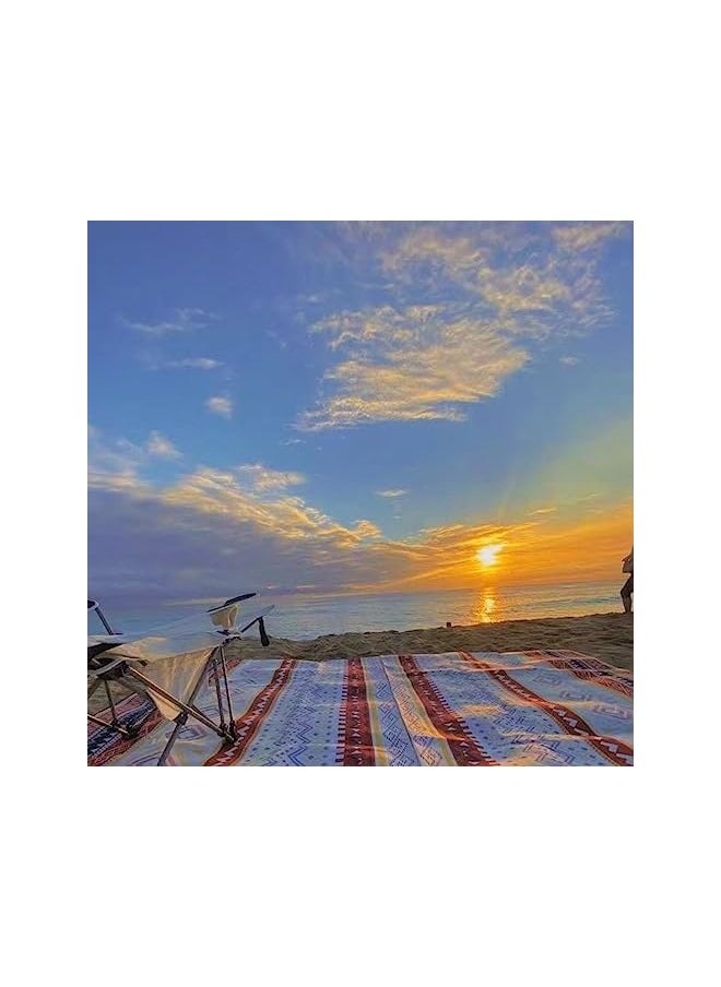 erorex EROREX Beach Mat Beach Blanket Picnic Blanket Extra Large Camping Hiking Sand Proof Picnic Mat Outdoor Camping Blanket Waterproof, Thickened Picnic Cloth Floor Mat Outdoor Moisture-proof Mat (grey)  - Image 2