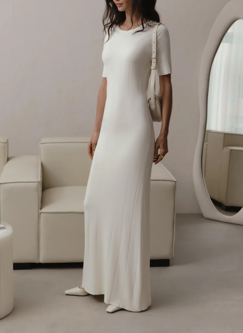 Lichi Full-length jersey maxi dress with back ties