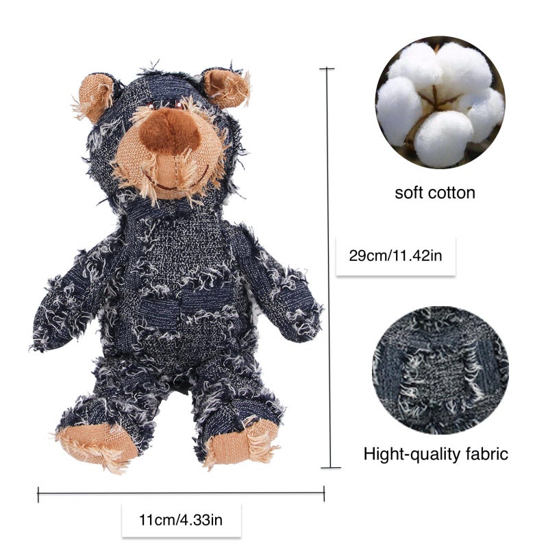 MAXBECK Dog Companion for Heavy Chewers- Indestructible Robust Bear Dog Toy, Resistant Squeaky Dog Toys for Heavy Chewers, Unbreakable Stuffed Plush Dog Toys for Aggressive Chewers (B-Oak) - Image 4