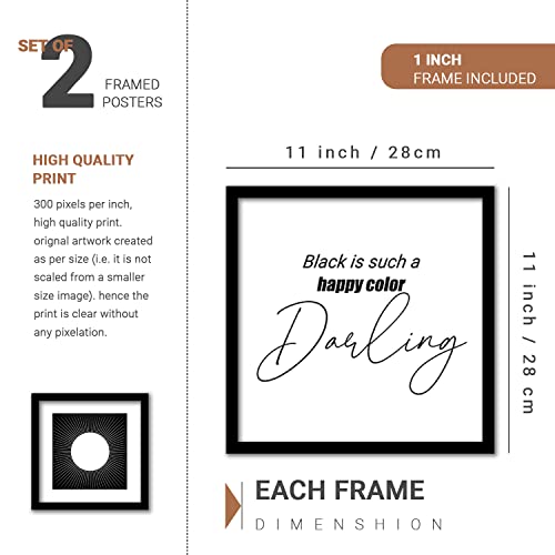 HEVEA Motivational Quotes Framed Wall Posters/Paintings with Frame Wall Paintings Hangings Framed Wall Art Paintings (11 inch x 14 inch, Framed, Black) -Set of 4… - Image 3