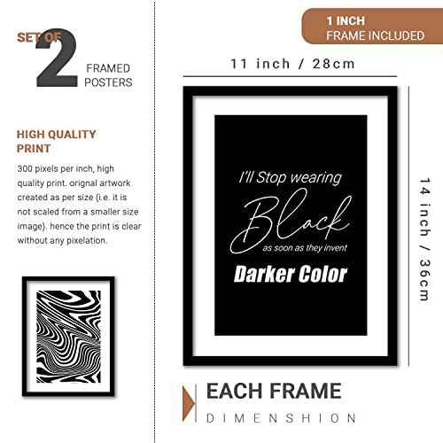 HEVEA Motivational Quotes Framed Wall Posters/Paintings with Frame Wall Paintings Hangings Framed Wall Art Paintings (11 inch x 14 inch, Framed, Black) -Set of 4… - Image 2