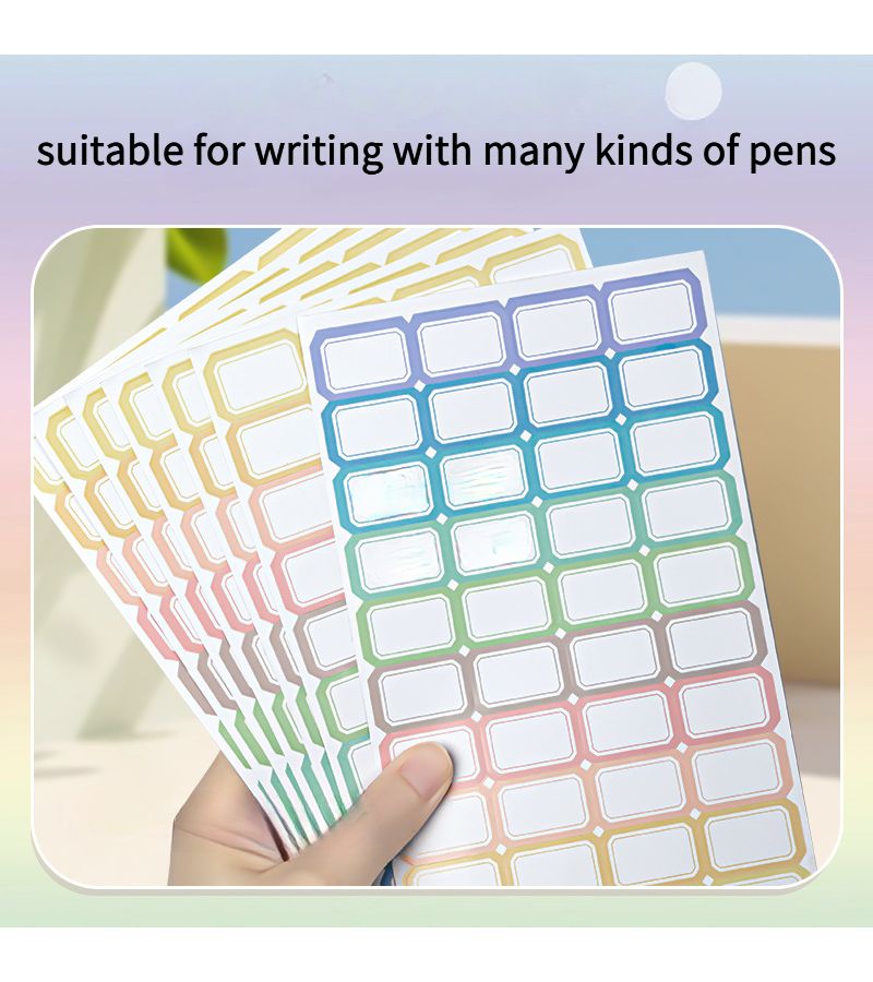 50 Sheets Horizontal Line Small Size Adhesive Labels Sticky Notes Office Memo Markers - Image 1