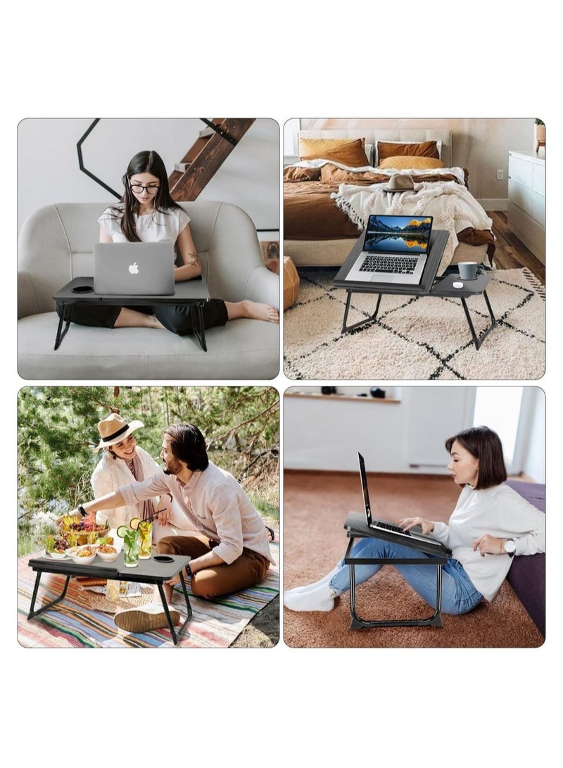 هويتك مكتب كمبيوتر محمول خشبي قابل للتعديل ورفيق للقراءة - Image 3