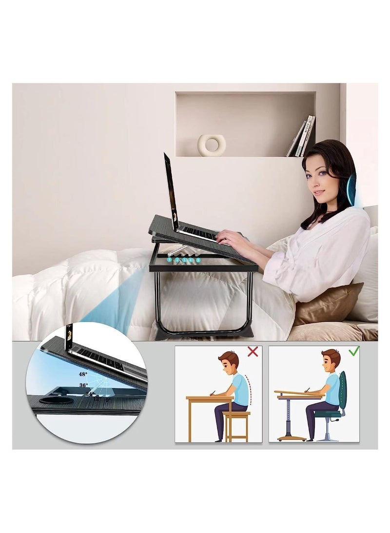 هويتك مكتب كمبيوتر محمول خشبي قابل للتعديل ورفيق للقراءة - Image 5