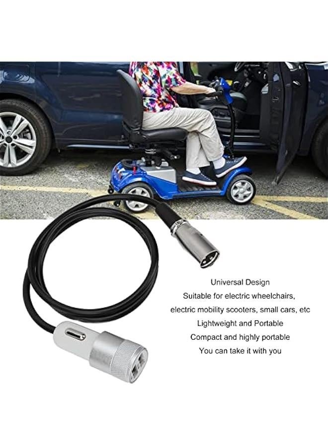 Dual Port Scooter USB Charger, 1 for 2 USB Mobility Scooter Fast Phone USB Charger, for Power Chairs, Mobility Scooters, Electric Wheelchair, E-Bike, Phone Power Accessory - Image 2