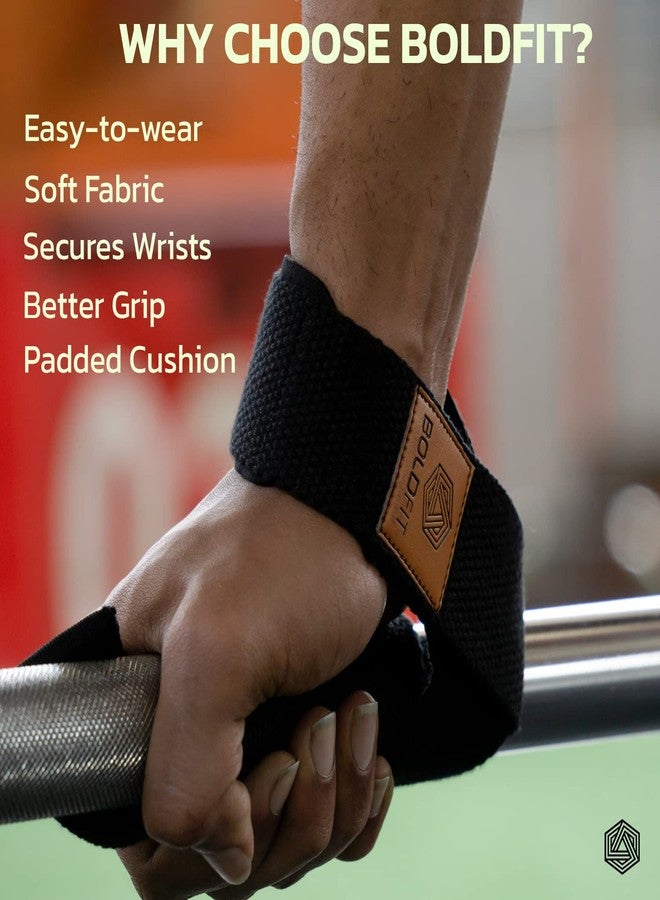 Boldfit Weight Lifting Straps and Wrist Support for Gym - Accessories for Men and Women - Deadlift Strap for Weightlifting and Grip - Image 4