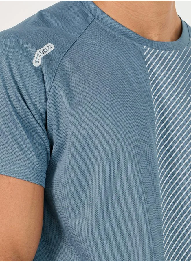 ستايلي Stretchable Printed Short Sleeve Training T-Shirt