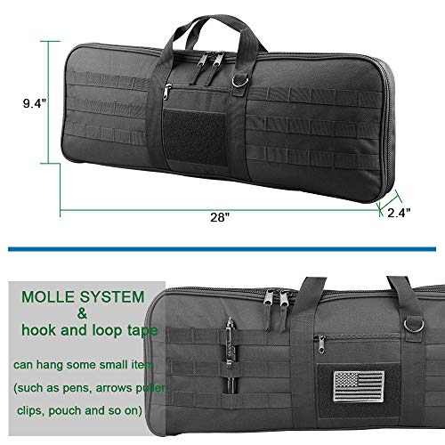 KRATARC Archery Takedown Recurve Soft Bow Case Tactical Bow Holder Bag with Shoulder Strap (Black- 1) - Image 4