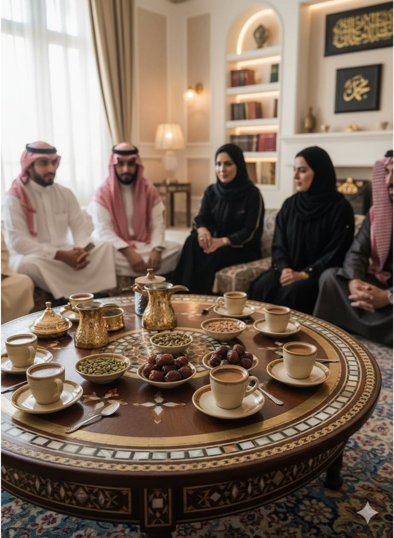 شور فناجين قهوة سيراميك، فناجين إسبريسو، فناجين قهوة عربية، فناجين قهوة تركية، طقم فناجين وصحون، مناسب للمنزل، المكتب، المطاعم، حفلات الحديقة، طقم شاي ما بعد الظهيرة - Image 3