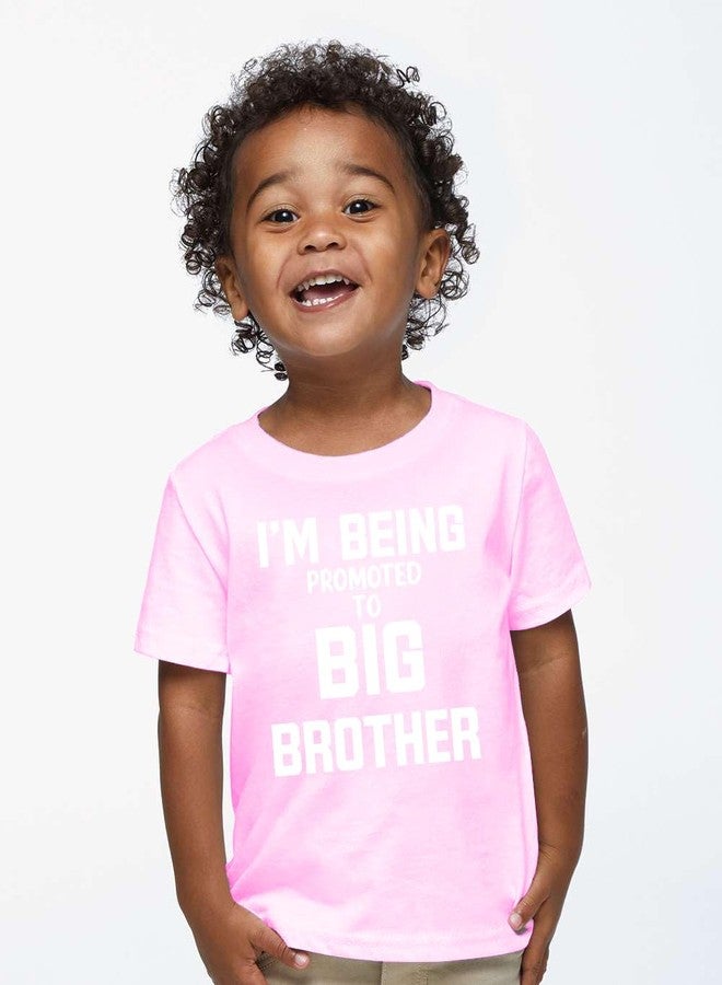 CBTwear I’m Being Promoted to Big Brother Toddler Shirt - Fun Sibling Announcement Tee for Kids (2T, Pink) - Image 4
