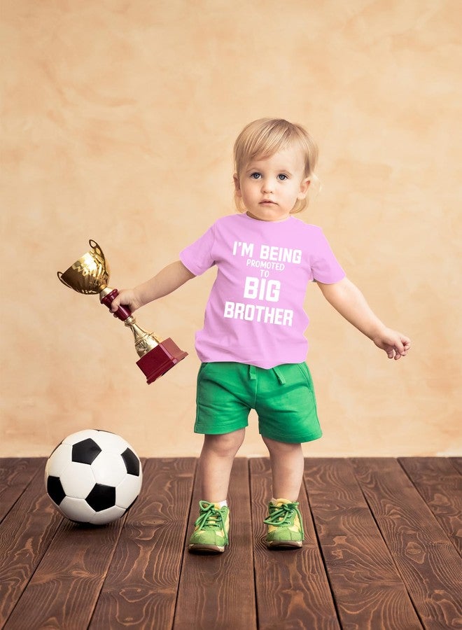 CBTwear I’m Being Promoted to Big Brother Toddler Shirt - Fun Sibling Announcement Tee for Kids (2T, Pink) - Image 2