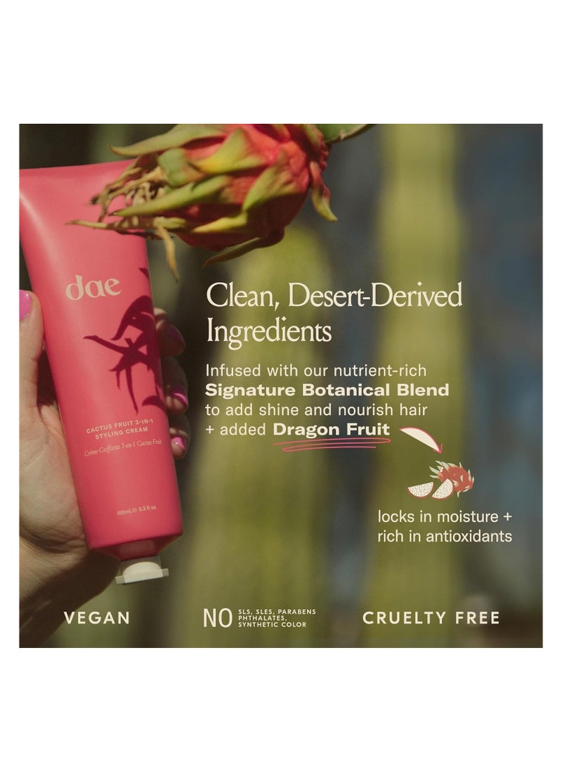 DAE DAE Cactus Fruit 3-In-1 Styling Cream - Smooth Styles, Prep Shiny Blowouts, Defines Curls (5 oz.)  - Image 4