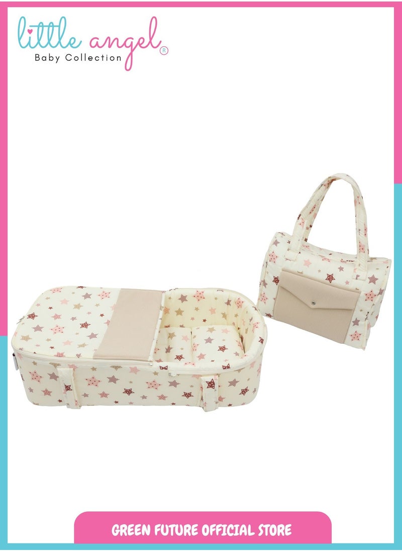 Baby Carry Cot with Diaper Bag – Portable Infant Bassinet | Baby Sleeping Bed with Handles for Travel | Lightweight Baby Crib for Newborns - pzsku/Z4AF2716118D513B01A3DZ/45/_/1737386510/62a2e41d-a730-4542-9a83-9e3c28020729