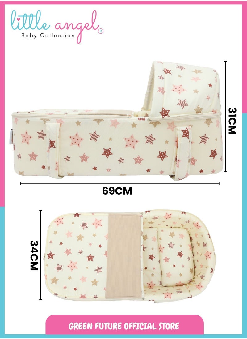 Baby Carry Cot with Diaper Bag – Portable Infant Bassinet | Baby Sleeping Bed with Handles for Travel | Lightweight Baby Crib for Newborns - pzsku/Z4AF2716118D513B01A3DZ/45/_/1737386516/514cabe3-b4c1-4683-8cb1-24abed048afe