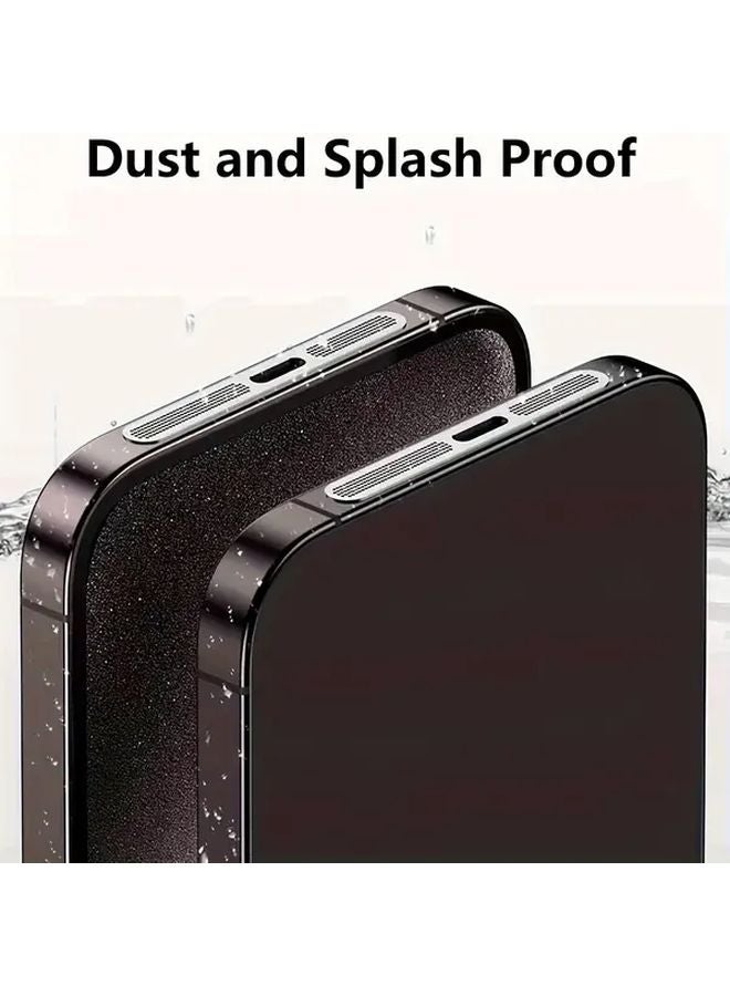 5 قطع شبكة واقية من الغبار لمكبرات الصوت المعدنية الفضية لسلسلة iPhone 16 15 14 13 12 - Image 4