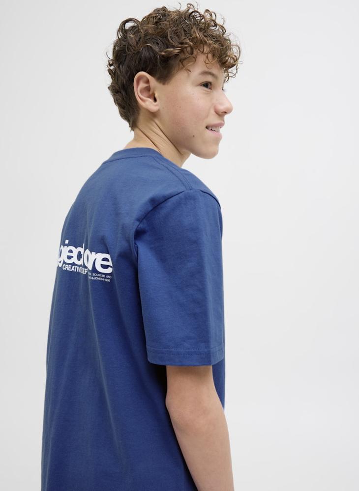 Jack & Jones Junior Kids Logo Crew Neck T-Shirt - Image 3