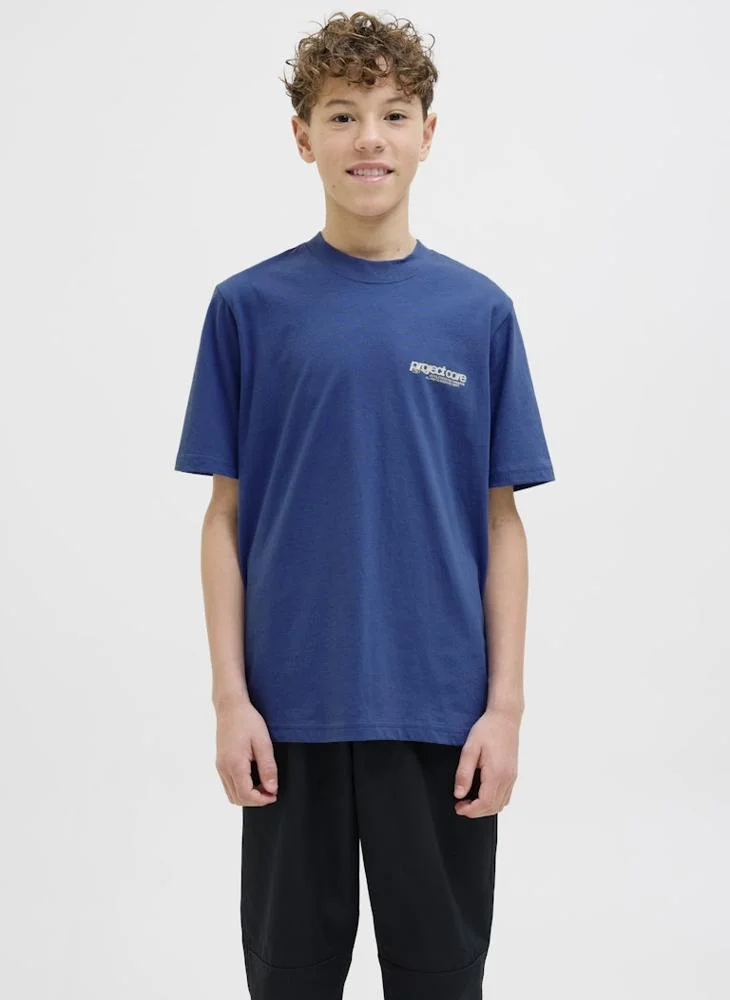 جاك وجونز جونيور Kids Logo Crew Neck T-Shirt