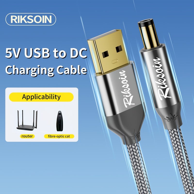 كابل شحن USB إلى DC 5V بطول 0.6 متر، متوافق مع أجهزة الراوتر والمودمات الضوئية - Image 4