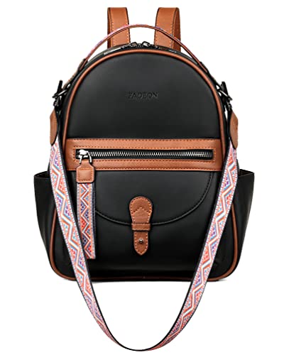 FADEON Mini Backpack Purse for Women, Designer Leather Cute Roomly Backpacks, Daily Ladies Shoulder Backpack Fashion Handbag - Image 1