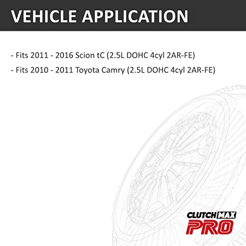 ClutchMaxPRO Heavy Duty OEM Clutch Kit with Slave Cylinder Compatible with2011 2012 2013 2014 2015 2016 Scion tC 2.5L 2010 2011 Camry 2ARFE (CP16087HDWS-CK) - Image 2