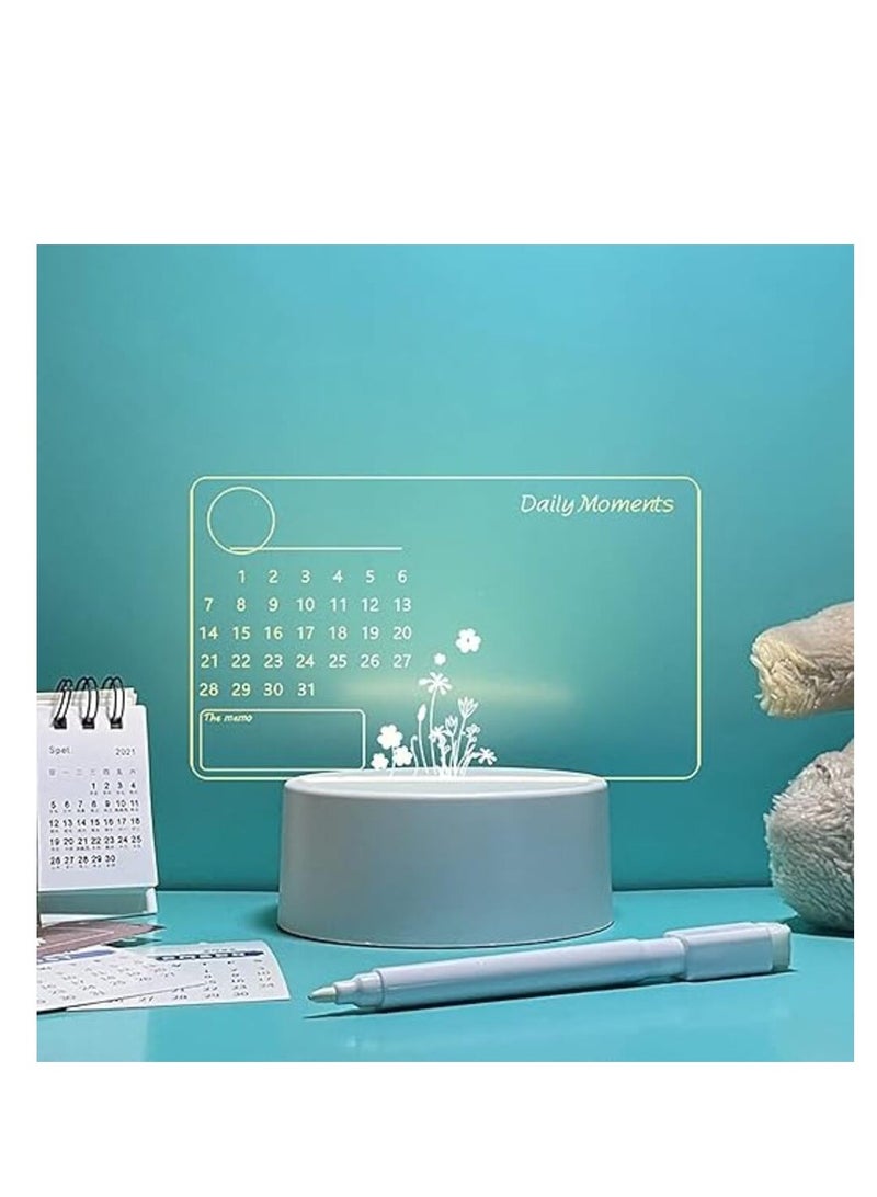 Generic Creative LED Note Board, Night Light, USB Rewritable Message Board, Stand Desktop Note Memo, White Board Notepad, Erasable LED Letter Massage Boards for Home Office  - Image 2