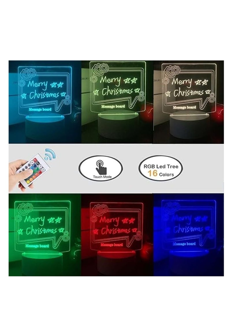 Generic Creative LED Note Board, Night Light, USB Rewritable Message Board, Stand Desktop Note Memo, White Board Notepad, Erasable LED Letter Massage Boards for Home Office  - Image 5