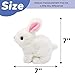 Hopearl Hopping Rabbit Interactive Electronic Pet Plush Bunny Toy with Sounds and Movements Animated Walking Wiggle Ears Twitch Nose Gift for Toddlers Birthday White 7 - Image 2
