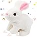 Hopearl Hopping Rabbit Interactive Electronic Pet Plush Bunny Toy with Sounds and Movements Animated Walking Wiggle Ears Twitch Nose Gift for Toddlers Birthday White 7 - Image 4
