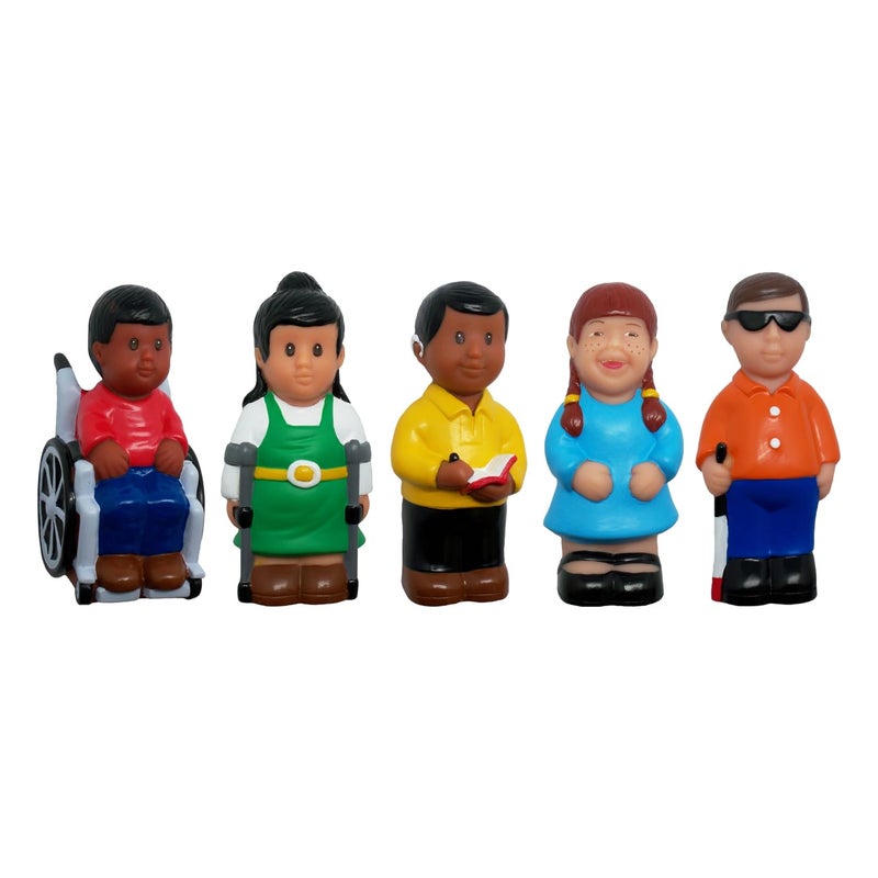 Get Ready Kids Friends with Disabilities Play Figures Set 5 Inch Multicultural Diversity Toys for Toddlers Preschool Inclusive Classroom Figurines for Special Needs Awareness Pretend Play - Image 2