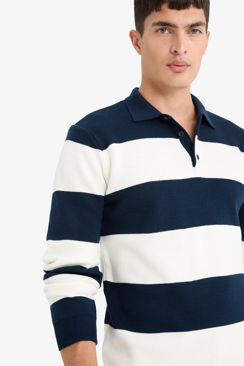 ديفاكتو بلوفر تريكو قصة عادية بياقة بولو - Image 4