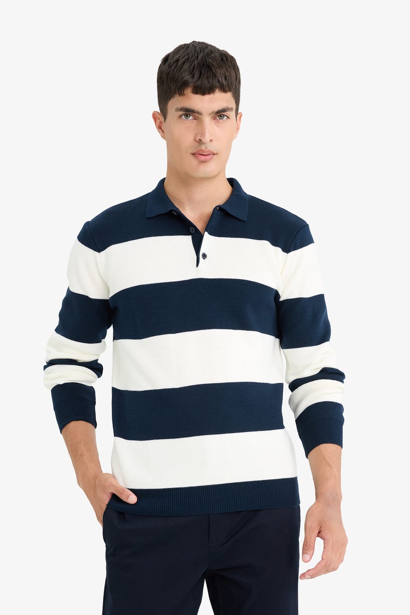 ديفاكتو بلوفر تريكو قصة عادية بياقة بولو - Image 5