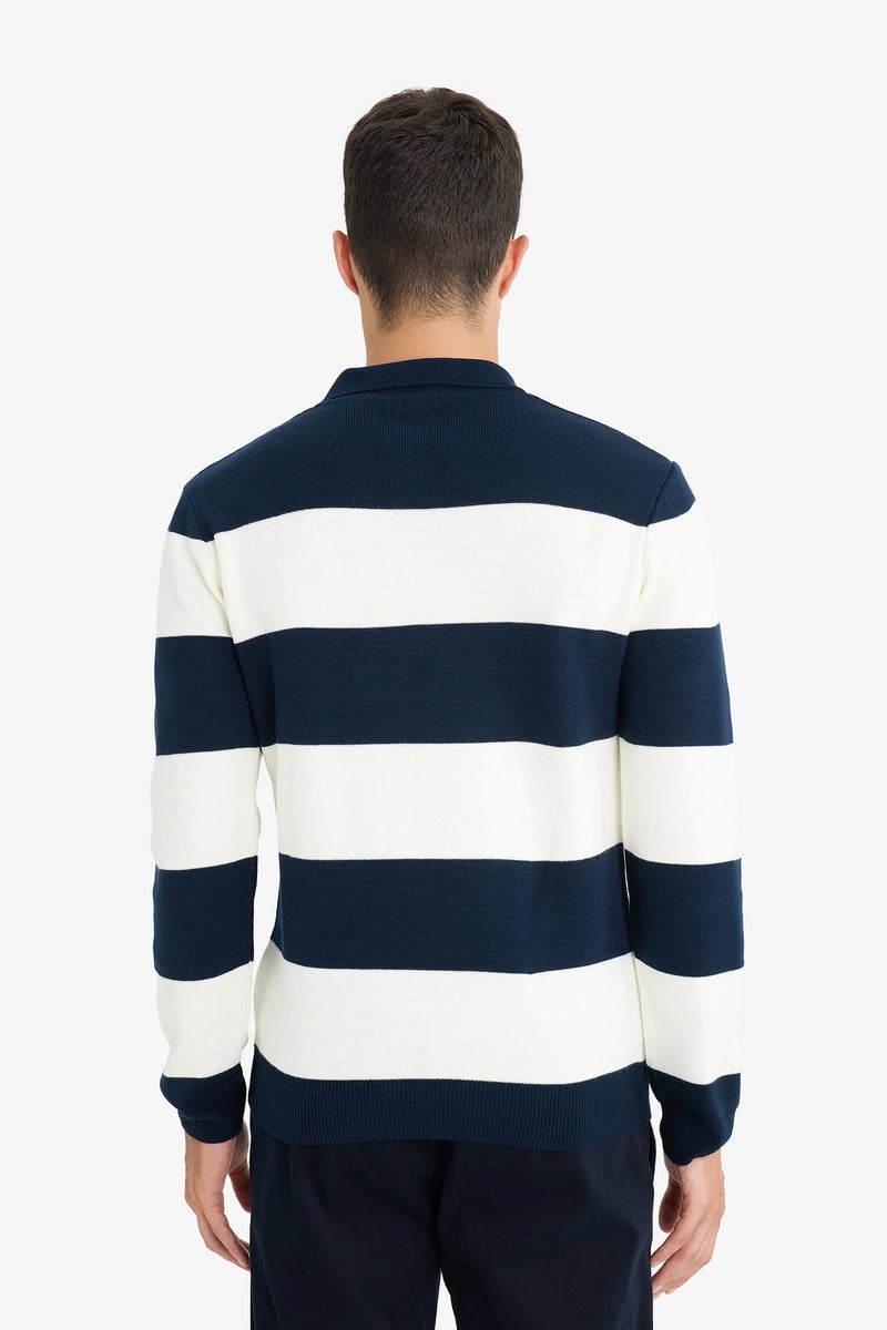 ديفاكتو بلوفر تريكو قصة عادية بياقة بولو - Image 3