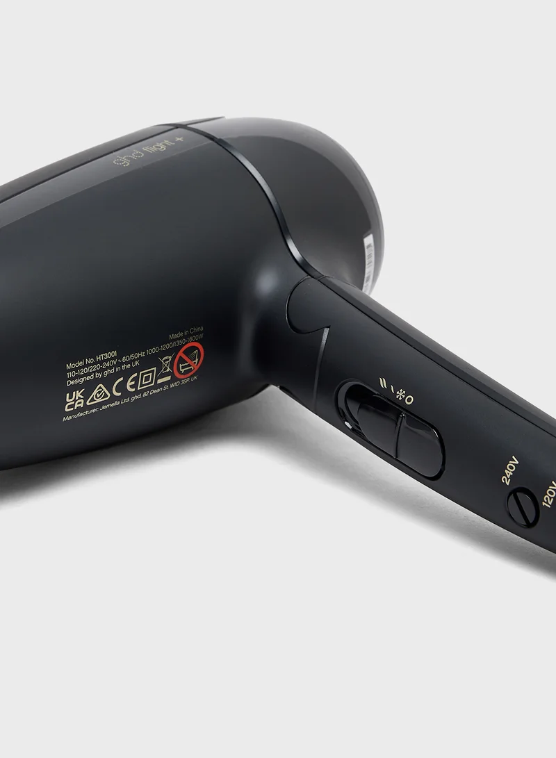 Ghd Brand ghd Flight+ Mini Hair Dryer 1350W - 1600W Professional Portable Hair Volumizer, Suitcase Friendly, Lightweight, Powerful, and Compact Blow Dryer for All Hair Types