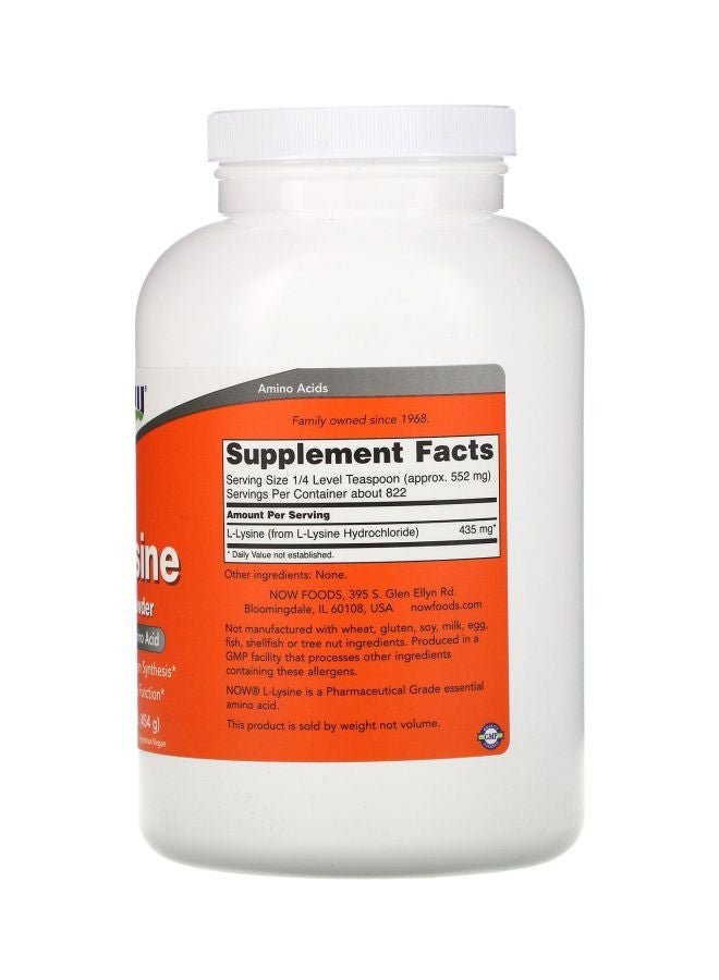 Now Foods L-Lysine Amino Acid Powder - Image 2