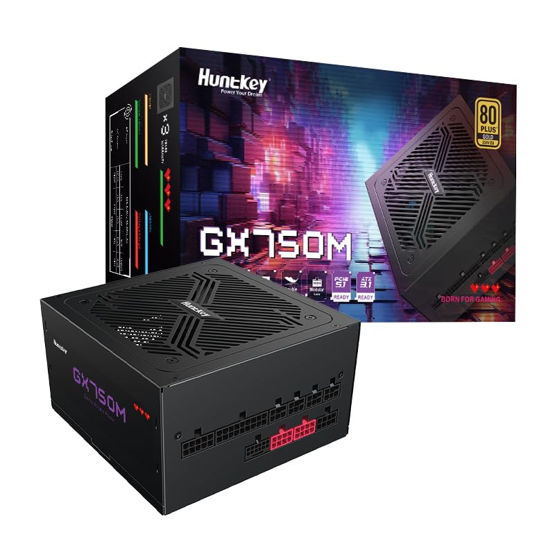 Huntkey GX750M 750W ATX 3.1 Power Supply Unit with 80 PLUS Gold Certification and PCIe 5.1 - Image 1