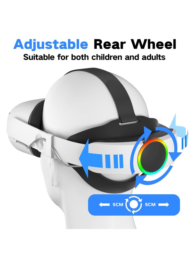 حزام رأس بطارية قابل للتعديل لسماعة الواقع الافتراضي Oculus Quest 2 Elite Strap مع بنك طاقة سعة 10000mAh لإكسسوارات Oculus Quest 2 - Image 4