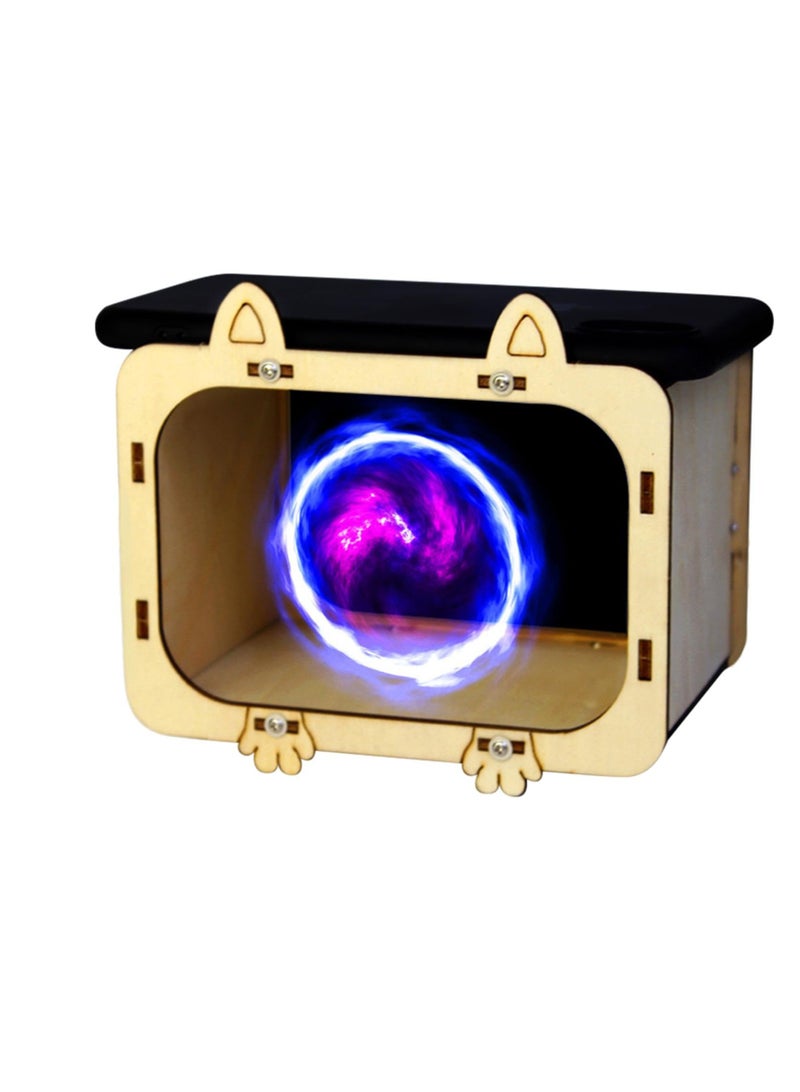 KASTWAVE Hand Craft Cinema Projector, Wooden Mini Projector with Display Stands Mobile, Smartphone Hologram Cinema, Theater Experience 3d, Display Stands Projector for Kids, Gift for Boys Girls 3-12 - Image 1