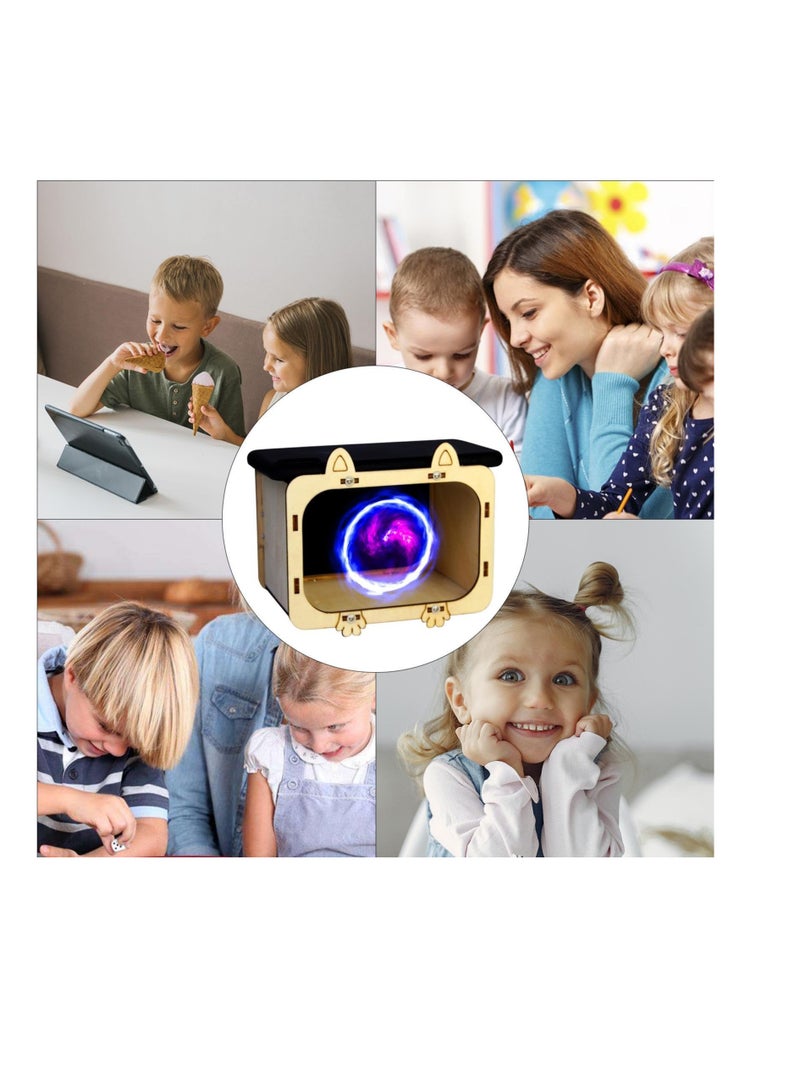 KASTWAVE Hand Craft Cinema Projector, Wooden Mini Projector with Display Stands Mobile, Smartphone Hologram Cinema, Theater Experience 3d, Display Stands Projector for Kids, Gift for Boys Girls 3-12 - Image 3