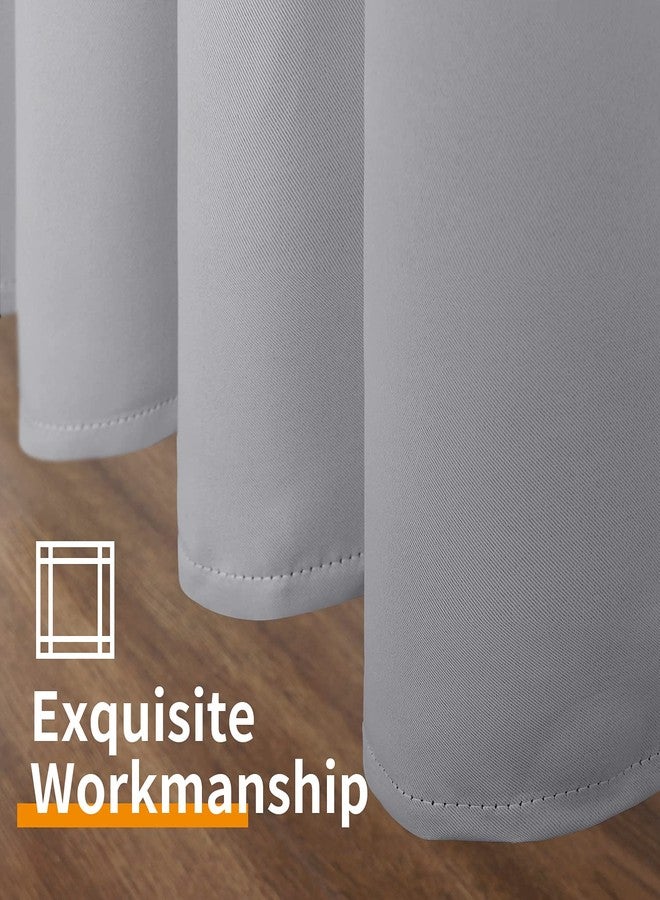 YoungsTex Blackout Curtains for Bedroom - Thermal Insulated with Grommet Top Room Darkening Noise Reducing Curtains for Living Room, 2 Panels, 52 x 54 Inch, Light Grey - Image 5