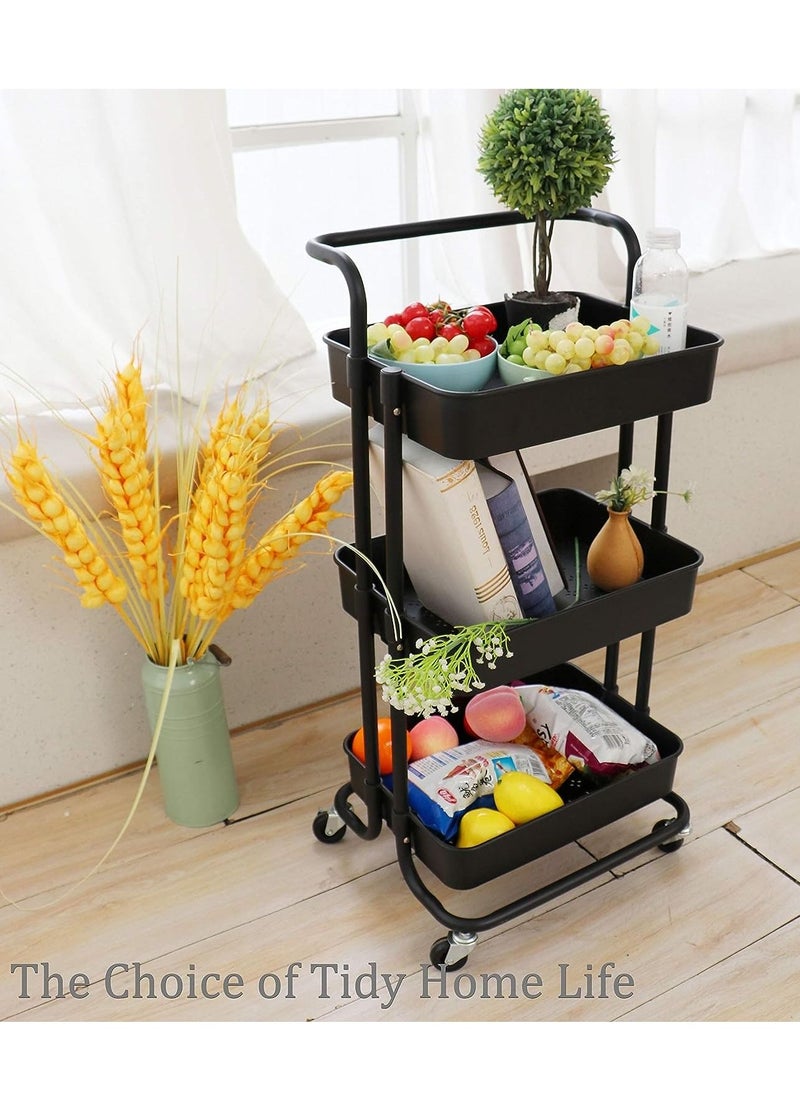 3-Tier Rolling Storage Shelf Utility Cart With 2 Lockable Wheels and Ergonomic Handle - pzsku/Z4AF311274BA76AC95EB8Z/45/_/1694160724/df6d056f-3757-48a9-ae73-4d33b68da4e6