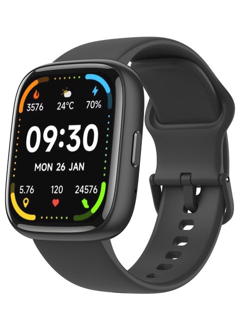 1.8" Smart Watch for Men, Alexa Built-in (Answer/Make Calls), IP68 Waterproof 100+ Sport Mode Activity Tracker, Heart Rate SpO2 Sleep Monitor (black)