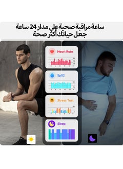 ibsun 1.8" Smart Watch for Men, Alexa Built-in (Answer/Make Calls), IP68 Waterproof 100+ Sport Mode Activity Tracker, Heart Rate SpO2 Sleep Monitor (black)  - Image 4